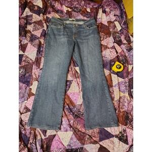 Levis 580 Jeans Womens 14 34x28 Blue Perfectly Slimming Relaxed Fit Wide Leg Y2K